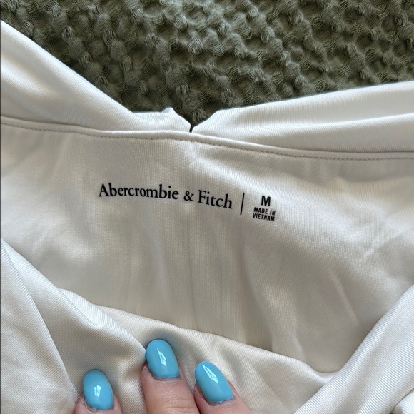 Abercrombie & Fitch Off the Shoulder White Bodysuit M - Picture 2 of 3
